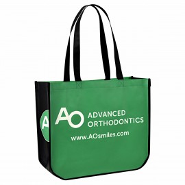 Custom Full-Color Laminated Non-Woven Round Cornered Promotional Tote Bag16"x14"x6" with Logo  Custom Full-Color Laminated Non-Woven Round Cornered Promotional Tote Bag16"x14"x6" with Logo