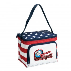 Personalized 600D Polyester Insulated Stars & Stripes 6 Can Cooler Bag  Personalized 600D Polyester Insulated Stars & Stripes 6 Can Cooler Bag