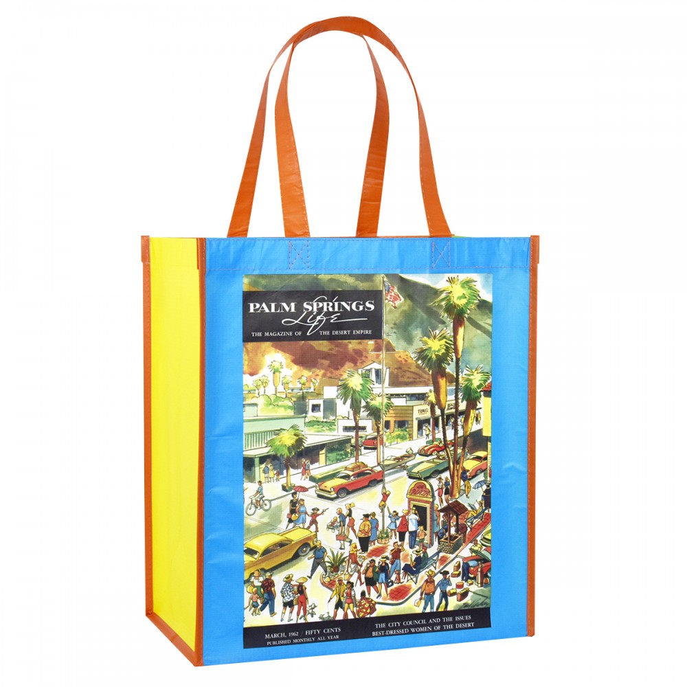 Custom Full-Color Printed 145g Laminated RPET (recycled from plastic bottles)Tote Bag 13"x15"x8"" Custom Full-Color Printed 145g Laminated RPET (recycled from plastic bottles)Tote Bag 13"x15"x8""