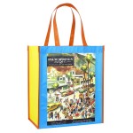  Custom Full-Color Printed 145g Laminated RPET (recycled from plastic bottles)Tote Bag 13"x15"x8""