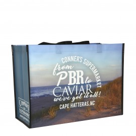 Custom Full-Color Laminated Non-Woven Promotional Tote Bag 18"x13"x8" with Logo  Custom Full-Color Laminated Non-Woven Promotional Tote Bag 18"x13"x8" with Logo