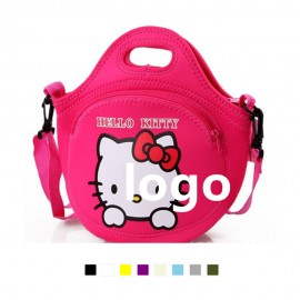Zippered Neoprene Cartoon Lunch Cooler Tote Bag with Logo