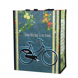 Custom Full-Color Laminated Woven Promotional Tote Bag 12"x15"x7" with Logo  Custom Full-Color Laminated Woven Promotional Tote Bag 12"x15"x7" with Logo
