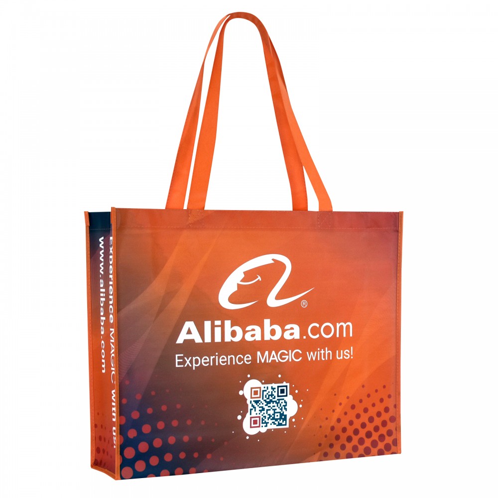 Personalized Custom Full-Color Laminated Non-Woven Promotional Tote Bag 19.5"x15.5"x5"