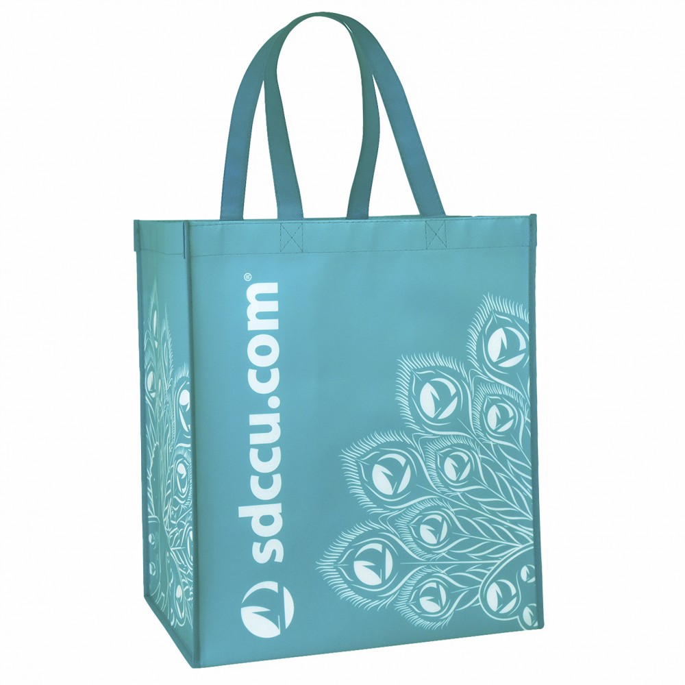 Personalized Custom 120g Laminated Non-Woven Artistic Tote Bag 13x15x8