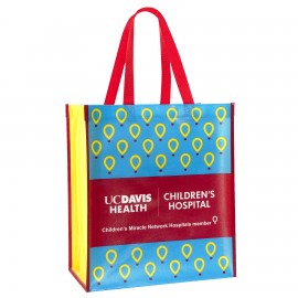 Custom 135g Laminated Non-Woven Artistic Tote Bag 13x15x8 with Logo