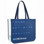 Custom Custom Full-Color Laminated Non-Woven Round Cornered Promotional Tote Bag16"x14"x6"