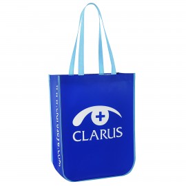 Custom Laminated Non-Woven Round Cornered Promotional Bag 13.5x18x6.75 with Logo  Custom Laminated Non-Woven Round Cornered Promotional Bag 13.5x18x6.75 with Logo