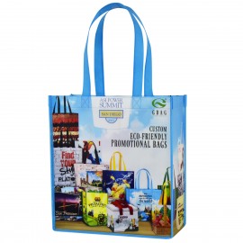 Custom 135g Laminated Non-Woven Promotional Tote Bag 12"x13"x5" with Logo