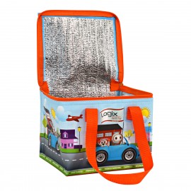 Customized Custom Full-Color 145g Laminated Woven Insulated 6-Can Cooler Bag 8"x6.5"x6.75"  Customized Custom Full-Color 145g Laminated Woven Insulated 6-Can Cooler Bag 8"x6.5"x6.75"