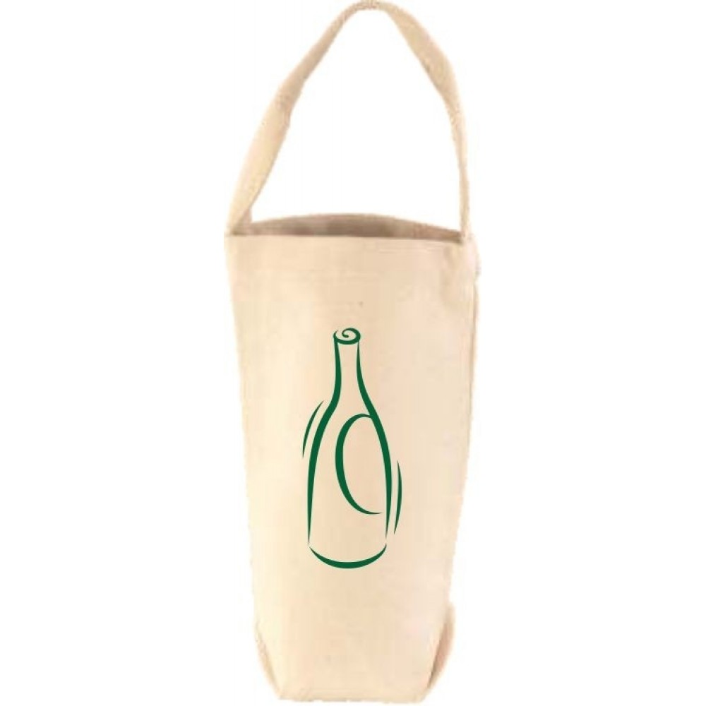  One Bottle Wine Tote Bag - 12oz Canvas