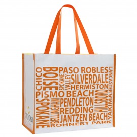 Customized Custom 145g Laminated Woven PP Tote Bag 15"x13"x8"