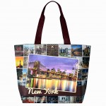 Full-Color Double Layered Laminated Non-Woven NY Travel Bag 20"x14"x6". with Logo