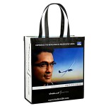 Custom 120g Laminated Non-Woven PP Tote Bag 14"x16"x6" with Logo