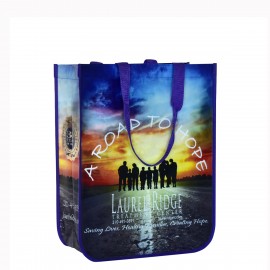 Logo Branded Custom Laminated Non-Woven Round Cornered Promotional Bag12"x15"x5"