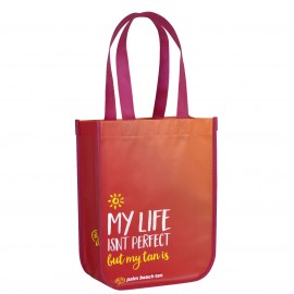 Customized Round Cornered Lululemon Style Laminated Promotional Gift BagÂ 9"x12"x4.5"