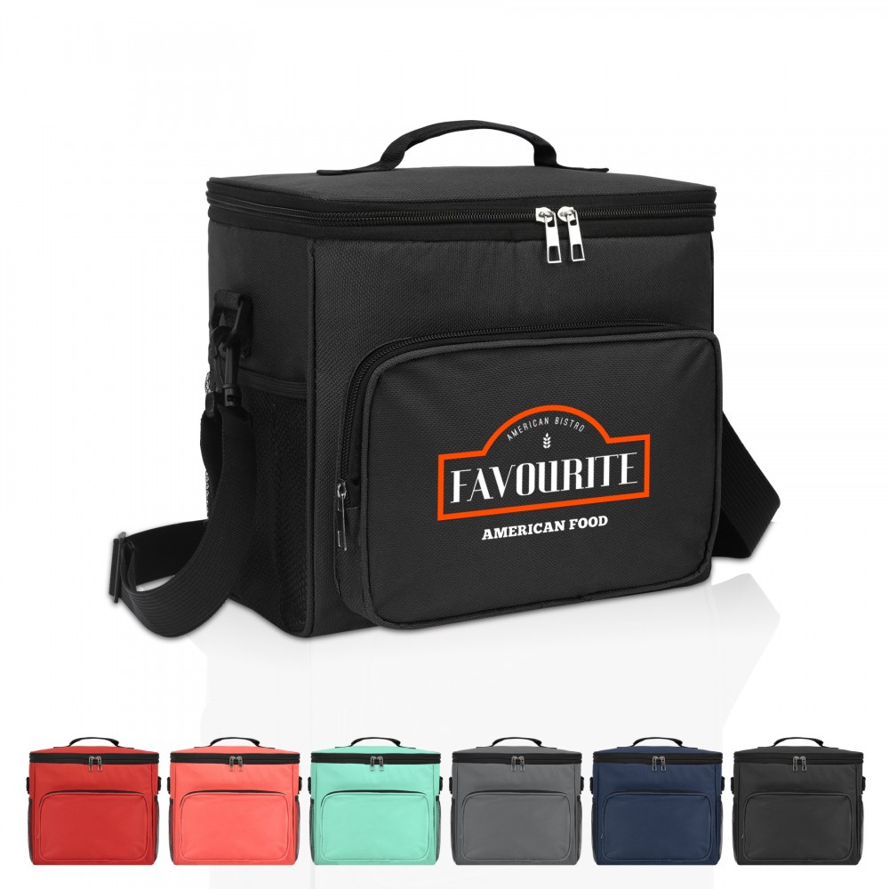 Cubic 12-Can Insulated Cooler Bag with Logo