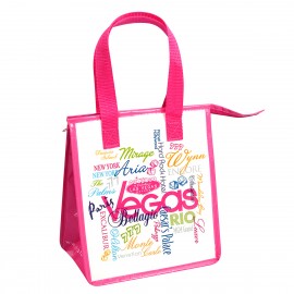 Full-Color 120g Laminated Non-Woven Insulated Lunch Bag w/Zipper Closure 9"x10"x5.5" with Logo