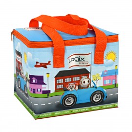Custom 145g Laminated Woven Insulated 6-Can Cooler Bag 8"x6.5"x6.75" with Logo  Custom 145g Laminated Woven Insulated 6-Can Cooler Bag 8"x6.5"x6.75" with Logo
