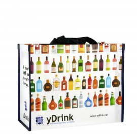 Custom 120g Laminated Non-Woven PP Tote Bag 16"x13"x7" with Logo