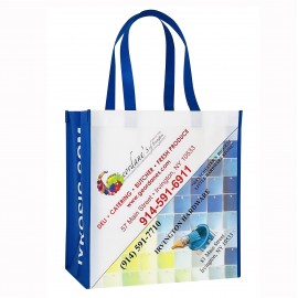 Full-Color Laminated Non-Woven Grocery Tote Bag 13"x15"x8" with Logo  Full-Color Laminated Non-Woven Grocery Tote Bag 13"x15"x8" with Logo