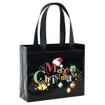 Custom 120g Laminated Non- Woven PP Christmas Gift Bag 12"x10"x4" with Logo