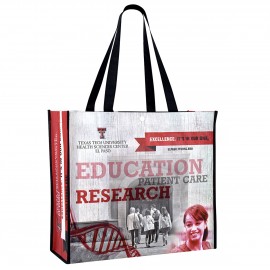 Custom 120g Laminated Non-Woven PP Tote Bag 16"x14"x6" with Logo