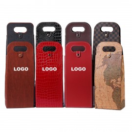 Leather Wine Totes with Logo