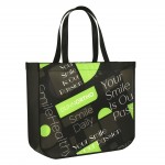 Custom 135g Laminated Non-Woven Round Cornered Promotional Tote Bag 16"x14"x6" with Logo