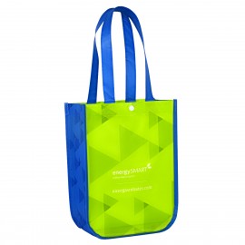 Logo Branded Laminated Non-Woven Round Cornered Lululemon Style Promotional Bag9"x12"x4.5"