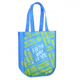 Promotional Round Cornered Lululemon Style Laminated Promotional Gift Bag 9"x12"x4.5"  Promotional Round Cornered Lululemon Style Laminated Promotional Gift Bag 9"x12"x4.5"