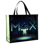 Custom Full-Color Laminated Non-Woven Promotional Tote Bag 20"x17"x8" with Logo