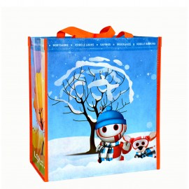 Custom 140g Double Laminated Non-Woven Promotional Tote Bag 13"x15"x8" with Logo  Custom 140g Double Laminated Non-Woven Promotional Tote Bag 13"x15"x8" with Logo