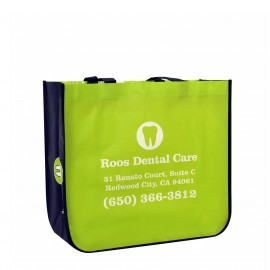 Custom Custom Full-Color Laminated Non-Woven Round Cornered Promotional Tote Bag16"x14"x6"