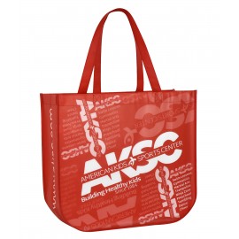 Customized Full-Color Laminated Non-Woven Lululemon Style Round Cornered Promotional Bag16"x14"x6"  Customized Full-Color Laminated Non-Woven Lululemon Style Round Cornered Promotional Bag16"x14"x6"