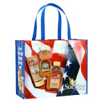 Custom Full-Color Laminated Non-Woven Promotional Tote Bag 18"x15"x8" with Logo