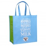  Custom Full-Color Printed 145g Laminated RPET (recycled from plastic bottles)Tote BagÂ 14"x16"x8"
