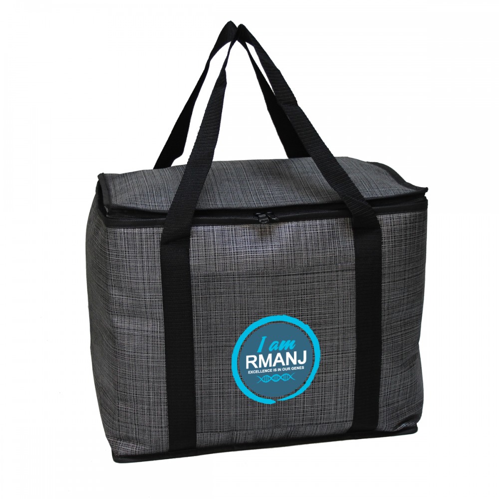 Matrix Zip Grocery Cooler Tote with Logo