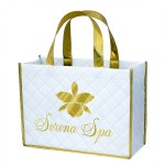 Promotional Custom 200g Laminated Non-Woven Quilted Tote Bag 13"x10"x5"