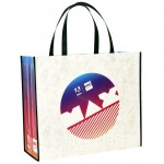 Custom Full-Color Laminated Non-Woven Promotional Tote Bag 20"x17"x8" with Logo