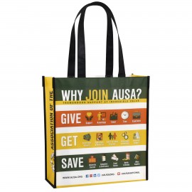 Custom Laminated Non-Woven Promotional Tote Bag12"x13"x5 with Logo  Custom Laminated Non-Woven Promotional Tote Bag12"x13"x5 with Logo