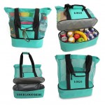 Mesh Travel Bag with Insulated Cooler with Logo