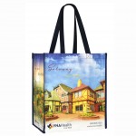 Promotional Custom Full-Color Laminated Woven Promotional Tote Bag 13"x15"x8"