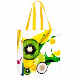 Promotional Custom 145g Laminated Woven Reusable Grocery Bag 13"x15"x8"  Promotional Custom 145g Laminated Woven Reusable Grocery Bag 13"x15"x8"