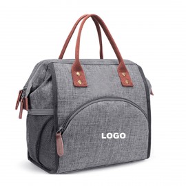 Custom Leather Laptop Lunch Bag Picnic Bag with Logo