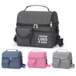 Dual Compartment Lunch Bag with Logo