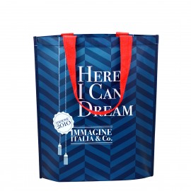 Custom 135g Laminated Non-Woven PP Tote Bag 13"x17"x4" with Logo