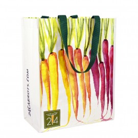 Customized Custom Full-Color Laminated Woven Promotional Tote Bag 12"x15"x7"