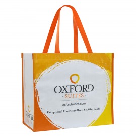 Custom 145g Laminated Woven PP Tote Bag 15"x13"x8" with Logo