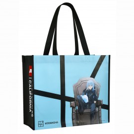 Custom Full-Color Laminated Non-Woven Promotional Library Tote 14"x12"x6" with Logo
